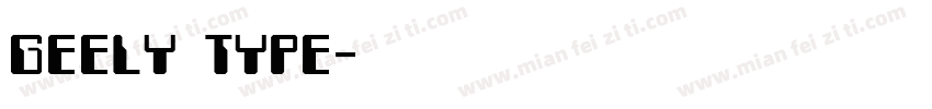 GEELY TYPE字体转换